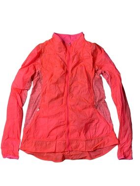 Lululemon Lightweight Mesh Ventilated Running Jacket - Neon Pink - Size 6